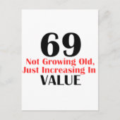 COOLE 69 JAAR OUDE VERJAARDAG DESIGN BRIEFKAART (Voorkant)