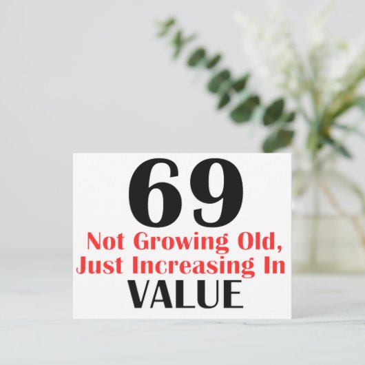 COOLE 69 JAAR OUDE VERJAARDAG DESIGN BRIEFKAART (Staand voorkant)