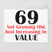 COOLE 69 JAAR OUDE VERJAARDAG DESIGN BRIEFKAART (Voorkant)