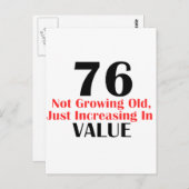 COOLE 76 JAAR OUDE VERJAARDAG DESIGN BRIEFKAART (Voorkant / Achterkant)