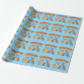 Coole 90s Kat Party 1990s Thema Kitty Cadeaupapier (Uitgerold)
