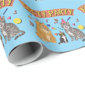 Coole 90s Kat Party 1990s Thema Kitty Cadeaupapier (Rol Hoek)