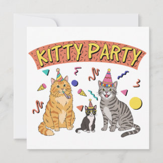 Coole 90s Kat Party 1990s Thema Kitty Kaart