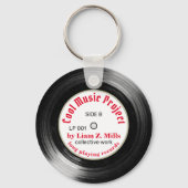 coole aangepaste L.P. vinyl-recordmuziek Sleutelhanger (Achterkant)