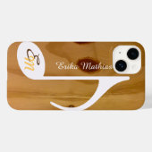 coole aangepaste muzieknoot op hout, bijtend Case-Mate iPhone case (Achterkant (horizontaal))