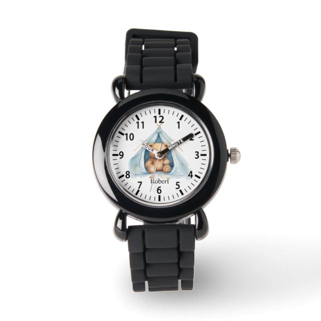 Coole aangepaste naam Camping Beer Horloge (Voorkant)