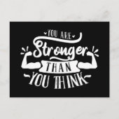 coole aanmoediging sterke woordkunst briefkaart (Voorkant)