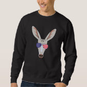 Coole aardvark met Usa-vlag zonnebril ons Ameri Trui (Voorkant)