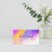 coole abstracte blauwe kleurrijke vette artiest visitekaartje (Staand voorkant)