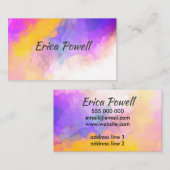 coole abstracte blauwe kleurrijke vette artiest visitekaartje (Voorkant / Achterkant)