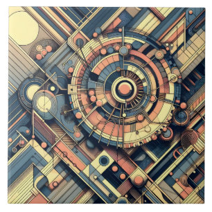 Coole abstracte patroonliefhebbers tegeltje