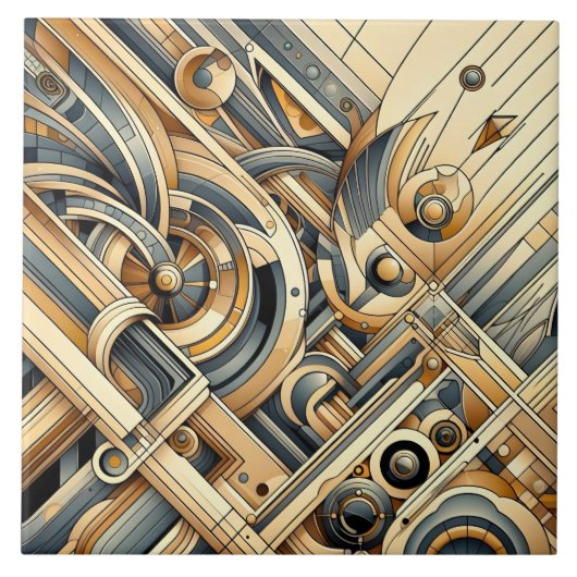 Coole abstracte patroonliefhebbers tegeltje (Voorkant)