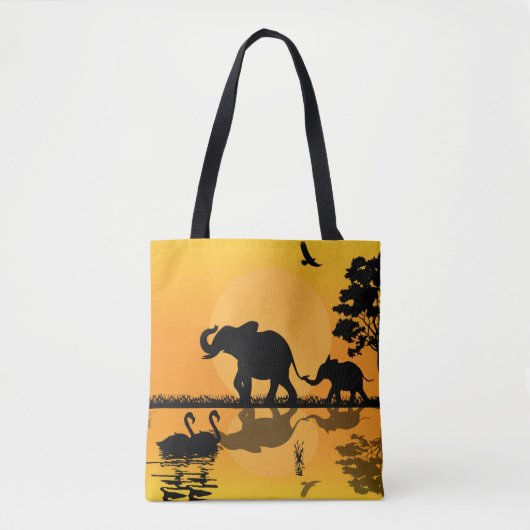 coole Afrikaanse olifantenliefhebbers Tote Bag (Voorkant)