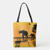 coole Afrikaanse olifantenliefhebbers Tote Bag (Achterkant)