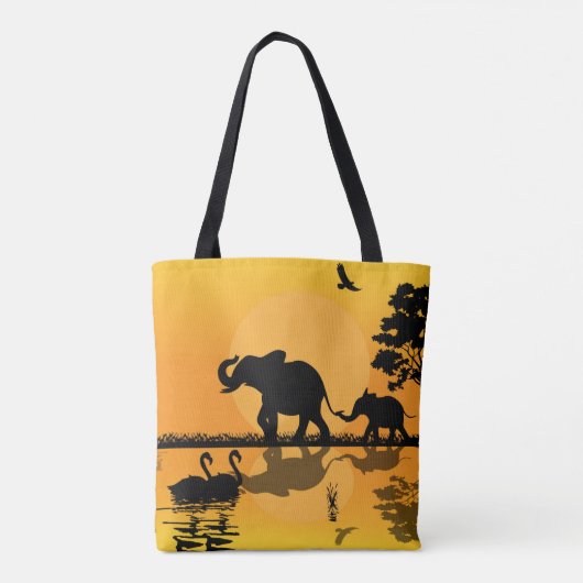 coole Afrikaanse olifantenliefhebbers Tote Bag (Achterkant)