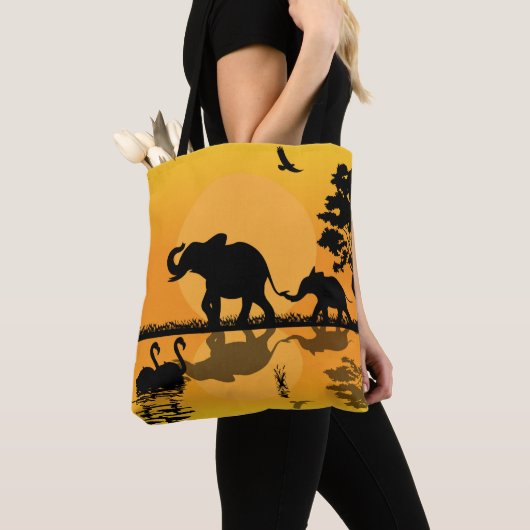 coole Afrikaanse olifantenliefhebbers Tote Bag (Dichtbij)