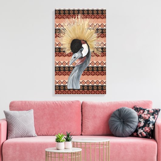 coole Afrikaanse vogelkunst Canvas Afdruk (Insitu (Woonkamer))