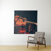 Coole akoestische gitaar wandkleed (In Situ (horizontaal))