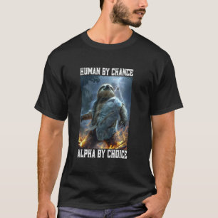 Coole Alpha Luiaard Cringy Grappig Cringe Alpha Di T-shirt