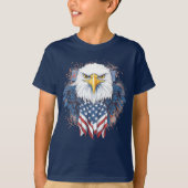 coole Amerikaanse adelaar Patriottische kinderen T-shirt (Voorkant)