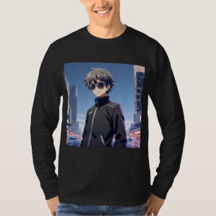 Coole Anime Jongen met Zonnebril – Stedelijke Nach T-shirt