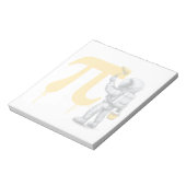 Coole astronaut die Pi-symbool schildert Pi-dag Notitieblok (Linkerzijde)