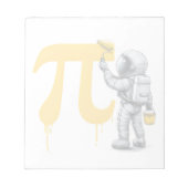Coole astronaut die Pi-symbool schildert Pi-dag Notitieblok (Voorkant)