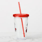 Coole astronaut op de raket acryl drinkbeker (Links)