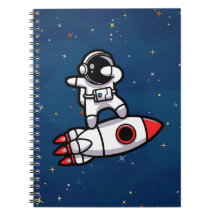 Coole astronaut op de raket