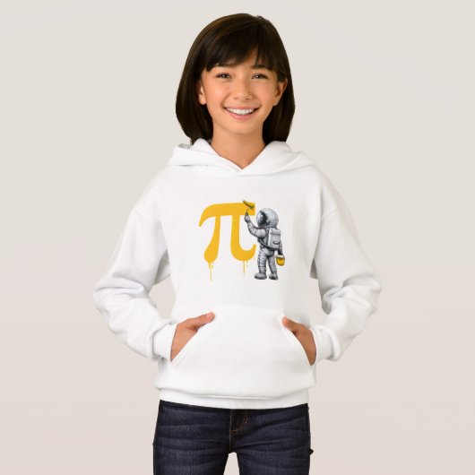 Coole astronaut schildert Pi symbool Pi-dag (Voorkant volledig)