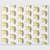 Coole astronaut schildert Pi symbool Pi-dag Cadeaupapier (Vlak)