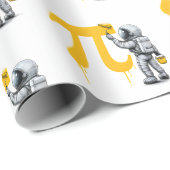 Coole astronaut schildert Pi symbool Pi-dag Cadeaupapier (Rol Hoek)