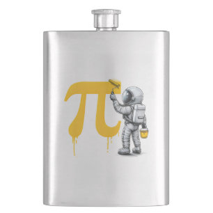 Coole astronaut schildert Pi symbool Pi-dag  Flacon