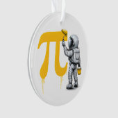 Coole astronaut schildert Pi symbool Pi-dag Ornament (voorkant)