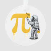 Coole astronaut schildert Pi symbool Pi-dag Ornament (voorkant)
