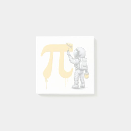 Coole astronaut schildert Pi symbool Pi-dag Post-it® Notes (Voorkant)