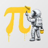 Coole astronaut schildert Pi symbool Pi-dag Raamsticker (Vel)