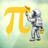 Coole astronaut schildert Pi symbool Pi-dag Raamsticker (Vel 3)