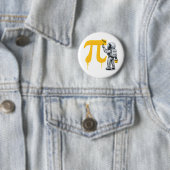 Coole astronaut schildert Pi symbool Pi-dag Ronde Button 5,7 Cm (In situ)