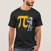 Coole astronaut schildert Pi symbool Pi-dag T-shirt (Voorkant)