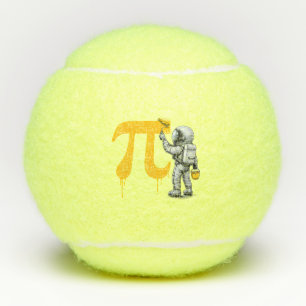 Coole astronaut schildert Pi symbool Pi-dag Tennisballen