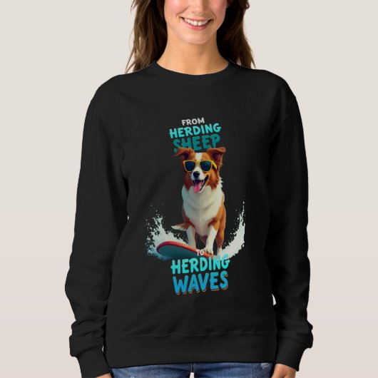 Coole Australische herder surfhond Trui (Voorkant)