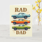 Coole Auto's Vaderdag Kaart (Gele Bloem)