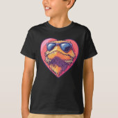 Coole Baardagaam Zonnewering Hart T-shirt (Voorkant)