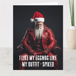 Coole Badass Kerstman - Geprikkelde Eierpunch Gepr Kaart