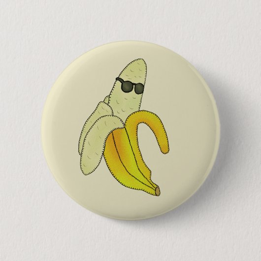 Coole Banane Ronde Button 5,7 Cm (Voorkant)