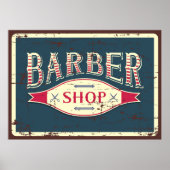 coole Barber shop business retro  Poster (Voorkant)