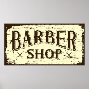 coole Barber shop business retro  Poster