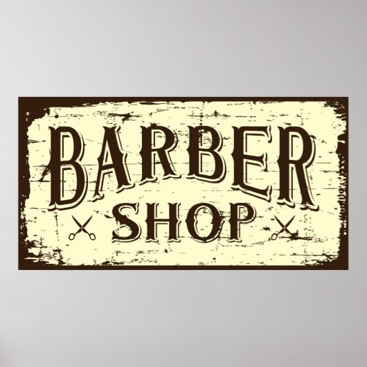coole Barber shop business retro  Poster (Voorkant)