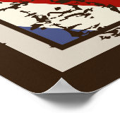 coole Barber shop business retro  Poster (Hoek)